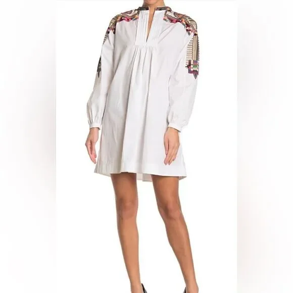 Valentino Women’s beads embellished cuffs dress in white size 10 NWT $4700 - Picture 2 of 15